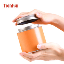 Custom Logo Screw Lid Powder Paper Tins  Cans Coffee Canister Airtight